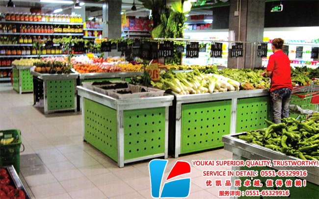 促銷(xiāo)果蔬架現場(chǎng)圖1